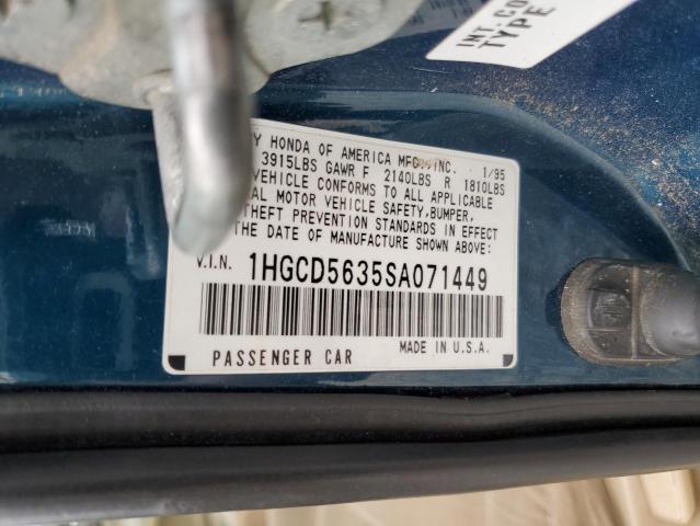 Photo 11 VIN: 1HGCD5635SA071449 - HONDA ACCORD LX 