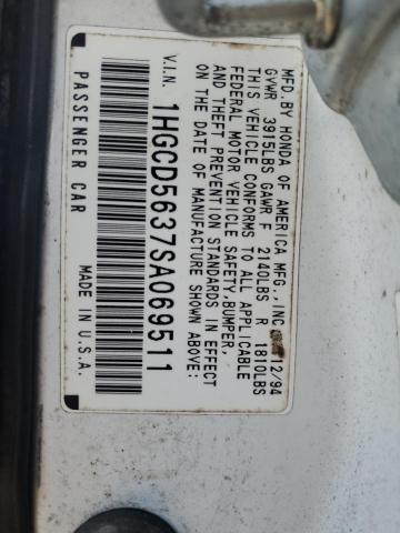 Photo 11 VIN: 1HGCD5637SA069511 - HONDA ACCORD LX 