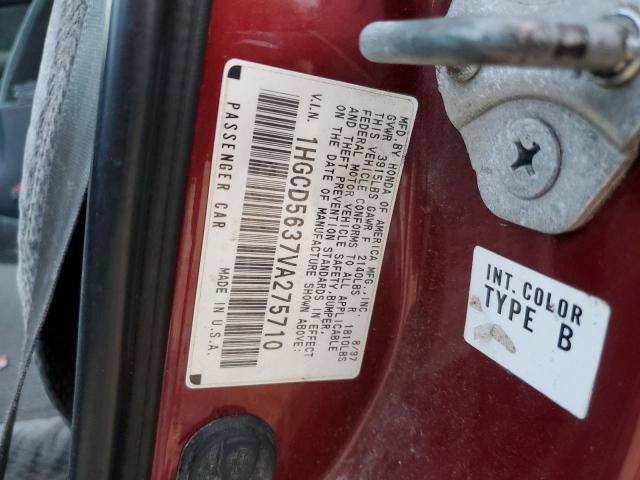 Photo 12 VIN: 1HGCD5637VA275710 - HONDA ACCORD LX 