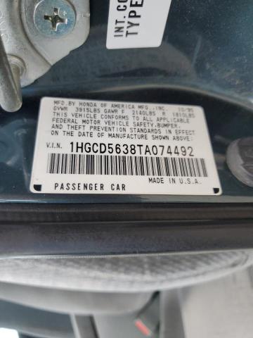 Photo 11 VIN: 1HGCD5638TA074492 - HONDA ACCORD LX 