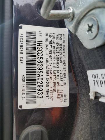 Photo 11 VIN: 1HGCD5639SA029933 - HONDA ACCORD 