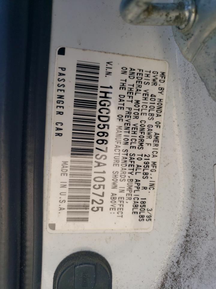 Photo 11 VIN: 1HGCD5667SA105725 - HONDA ACCORD 