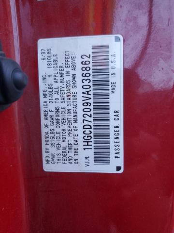 Photo 11 VIN: 1HGCD7209VA036862 - HONDA ACCORD 