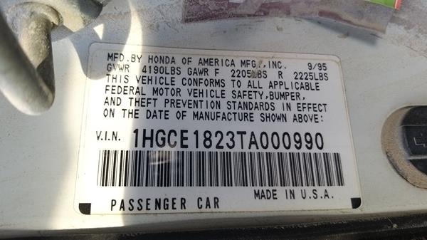 Photo 2 VIN: 1HGCE1823TA000990 - HONDA ACCORD 