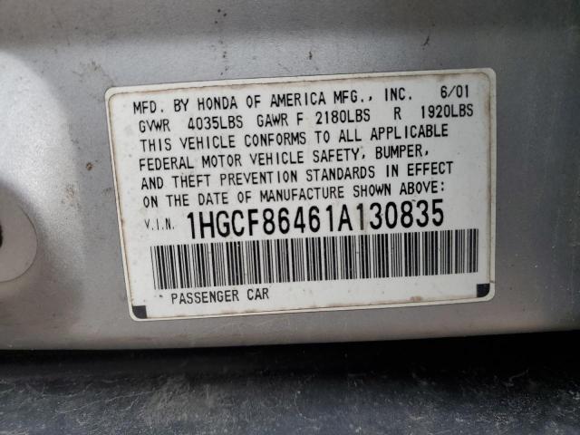 Photo 12 VIN: 1HGCF86461A130835 - HONDA ACCORD 