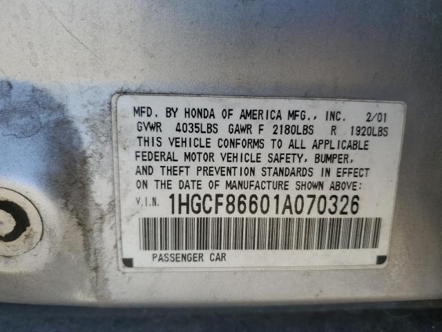 Photo 11 VIN: 1HGCF86601A070326 - HONDA ACCORD VAL 