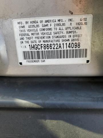 Photo 11 VIN: 1HGCF86622A114098 - HONDA ACCORD 