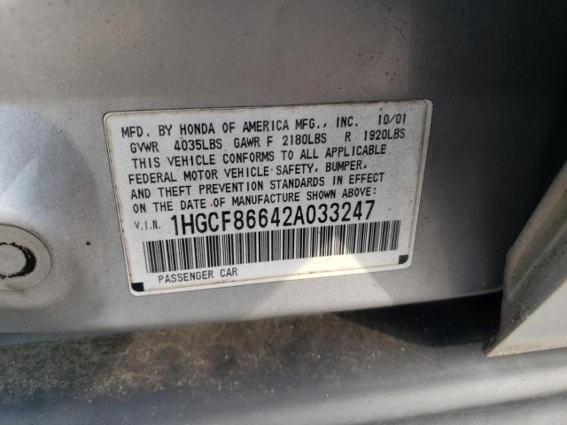 Photo 11 VIN: 1HGCF86642A033247 - HONDA ACCORD 