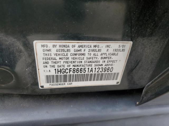 Photo 11 VIN: 1HGCF86651A123960 - HONDA ACCORD 