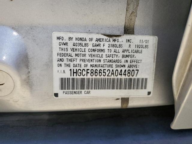 Photo 11 VIN: 1HGCF86652A044807 - HONDA ACCORD VAL 