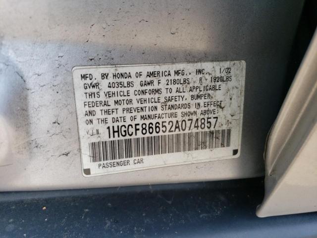 Photo 11 VIN: 1HGCF86652A074857 - HONDA ACCORD 