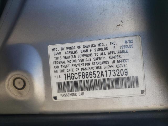 Photo 12 VIN: 1HGCF86652A173209 - HONDA ACCORD VAL 