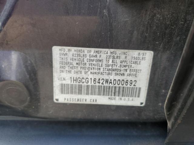 Photo 11 VIN: 1HGCG1642WA000692 - HONDA ACCORD LX 