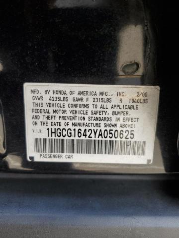 Photo 11 VIN: 1HGCG1642YA050625 - HONDA ACCORD LX 