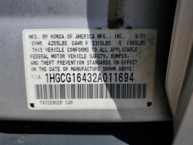 Photo 11 VIN: 1HGCG16432A011694 - HONDA ACCORD 