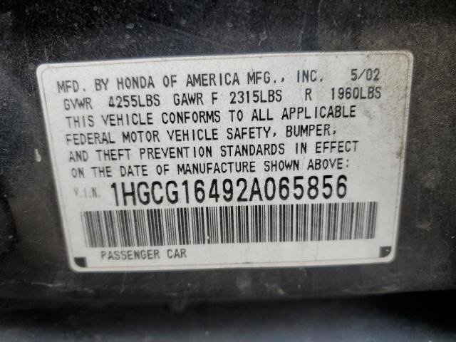 Photo 11 VIN: 1HGCG16492A065856 - HONDA ACCORD 