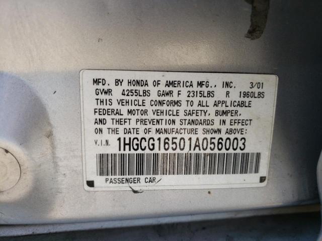 Photo 12 VIN: 1HGCG16501A056003 - HONDA ACCORD 