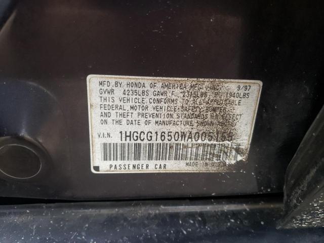 Photo 11 VIN: 1HGCG1650WA005155 - HONDA ACCORD 