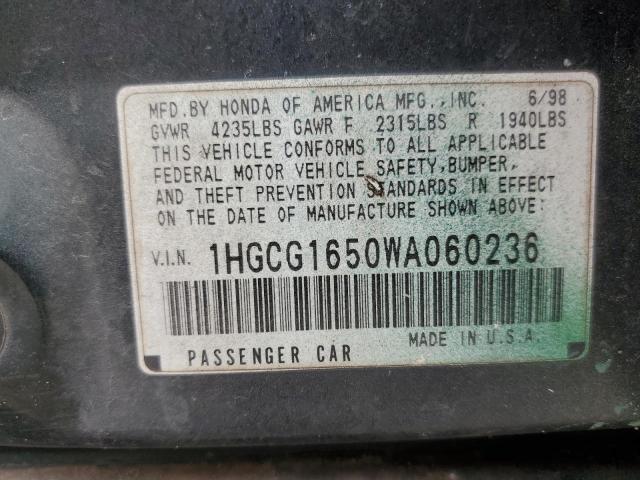 Photo 11 VIN: 1HGCG1650WA060236 - HONDA ACCORD 