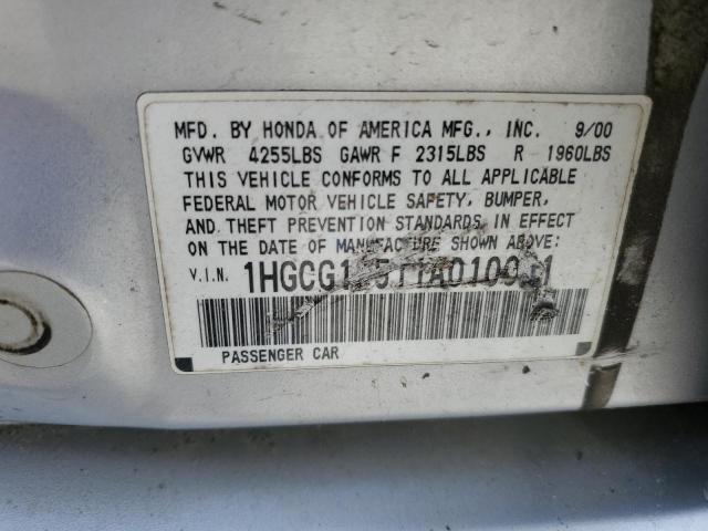 Photo 11 VIN: 1HGCG16511A010051 - HONDA ACCORD 