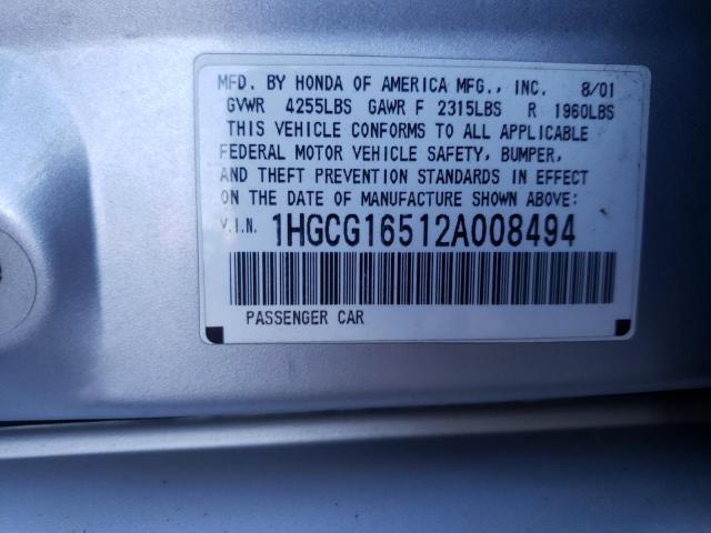 Photo 11 VIN: 1HGCG16512A008494 - HONDA ACCORD 