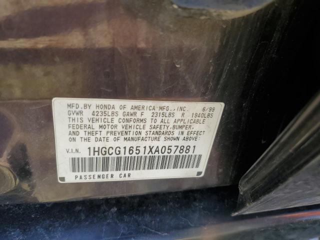 Photo 11 VIN: 1HGCG1651XA057881 - HONDA ACCORD 