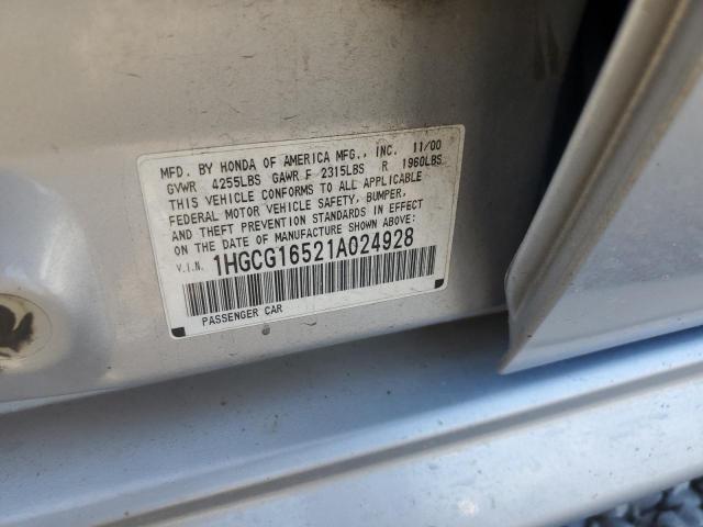 Photo 11 VIN: 1HGCG16521A024928 - HONDA ACCORD EX 