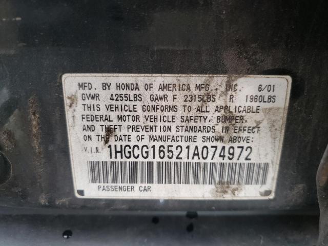 Photo 12 VIN: 1HGCG16521A074972 - HONDA ACCORD EX 