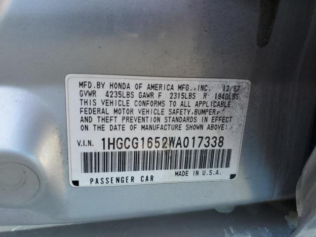 Photo 11 VIN: 1HGCG1652WA017338 - HONDA ACCORD 