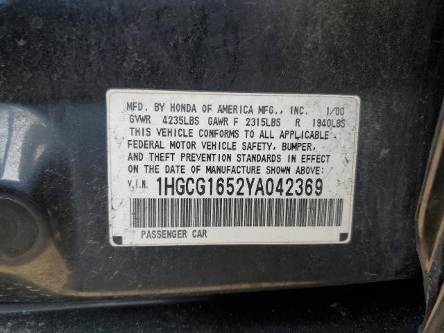 Photo 11 VIN: 1HGCG1652YA042369 - HONDA ACCORD 