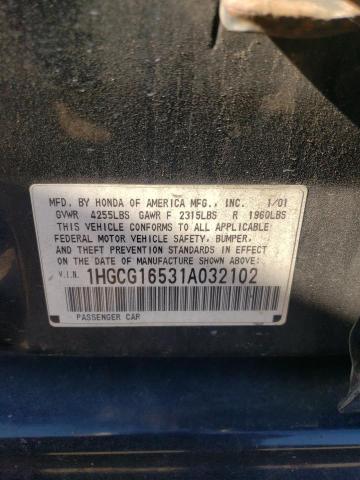 Photo 11 VIN: 1HGCG16531A032102 - HONDA ACCORD 