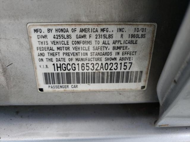 Photo 11 VIN: 1HGCG16532A023157 - HONDA ACCORD 