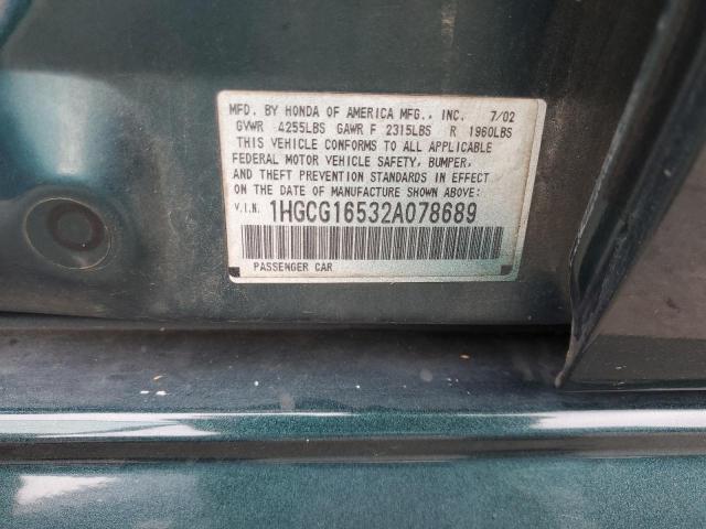 Photo 11 VIN: 1HGCG16532A078689 - HONDA ACCORD EX 