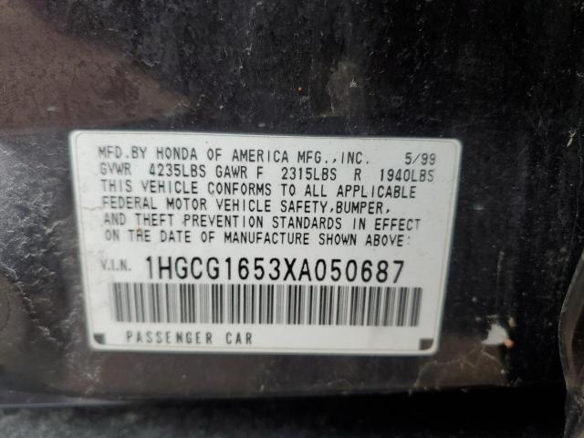 Photo 11 VIN: 1HGCG1653XA050687 - HONDA ACCORD EX 