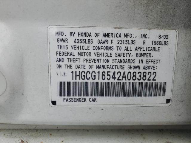 Photo 11 VIN: 1HGCG16542A083822 - HONDA ACCORD 