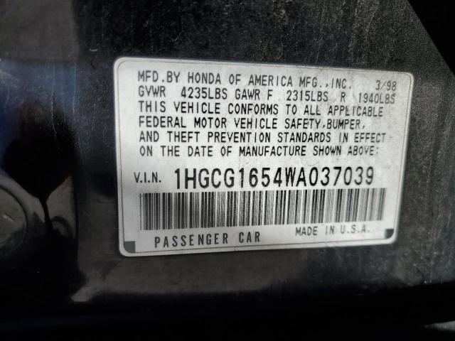 Photo 11 VIN: 1HGCG1654WA037039 - HONDA ACCORD EX 