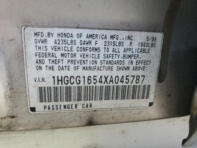 Photo 11 VIN: 1HGCG1654XA045787 - HONDA ACCORD EX 