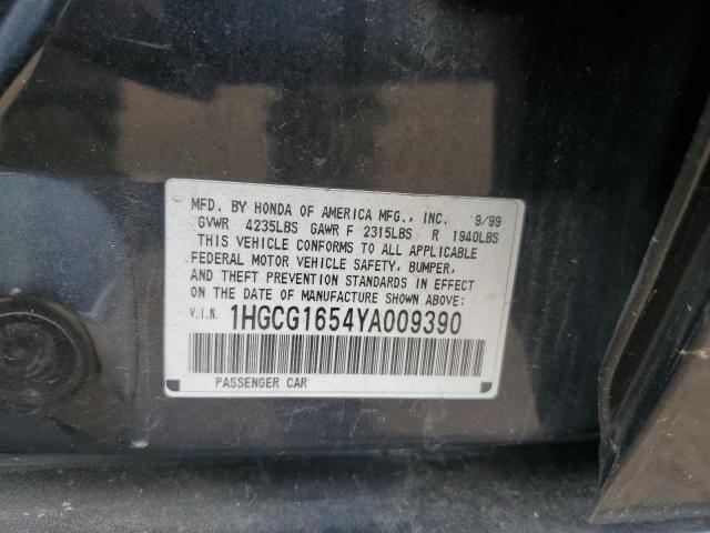 Photo 11 VIN: 1HGCG1654YA009390 - HONDA ACCORD 