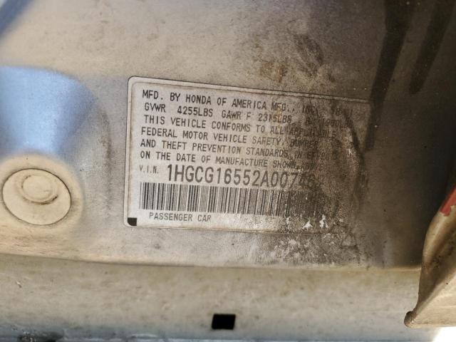 Photo 11 VIN: 1HGCG16552A007462 - HONDA ACCORD 