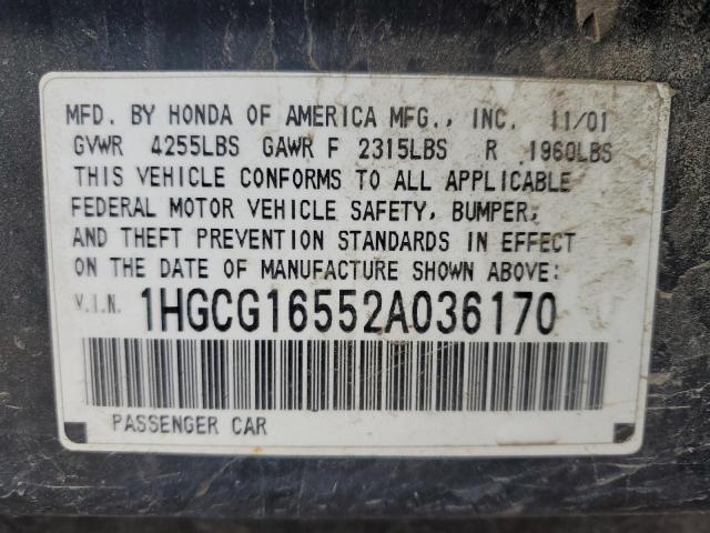 Photo 12 VIN: 1HGCG16552A036170 - HONDA ACCORD EX 