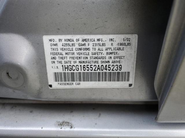 Photo 11 VIN: 1HGCG16552A045239 - HONDA ACCORD 