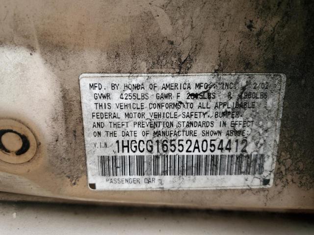 Photo 11 VIN: 1HGCG16552A054412 - HONDA ACCORD EX 