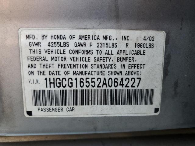 Photo 11 VIN: 1HGCG16552A064227 - HONDA ACCORD EX 