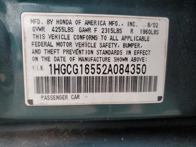 Photo 11 VIN: 1HGCG16552A084350 - HONDA ACCORD 