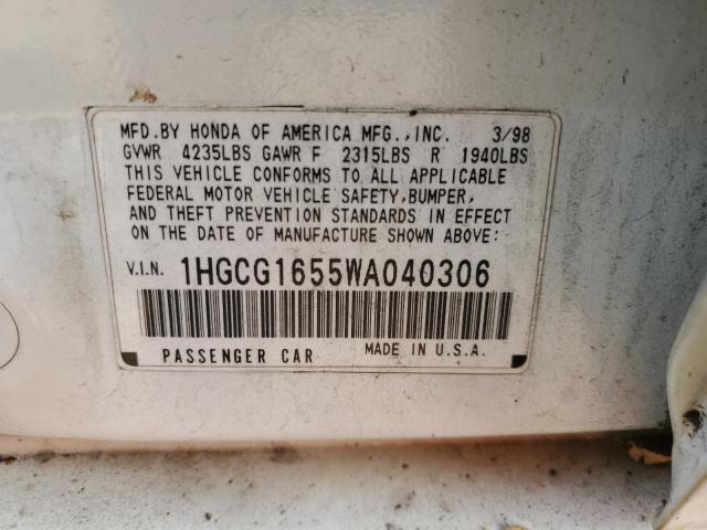 Photo 12 VIN: 1HGCG1655WA040306 - HONDA ACCORD 