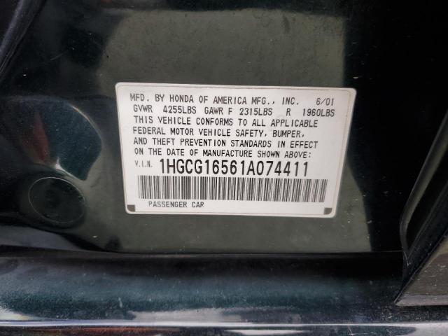 Photo 11 VIN: 1HGCG16561A074411 - HONDA ACCORD 