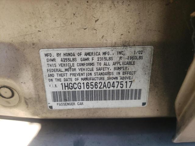 Photo 11 VIN: 1HGCG16562A047517 - HONDA ACCORD 