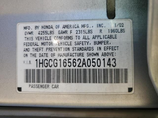 Photo 11 VIN: 1HGCG16562A050143 - HONDA ACCORD EX 