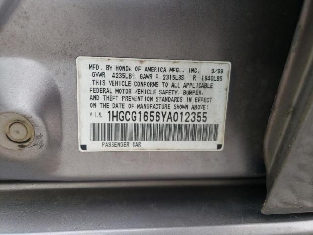 Photo 11 VIN: 1HGCG1656YA012355 - HONDA ACCORD 