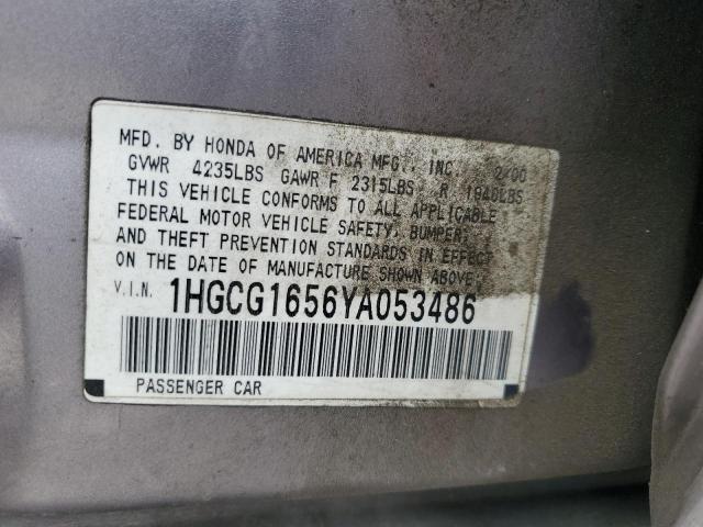 Photo 12 VIN: 1HGCG1656YA053486 - HONDA ACCORD EX 